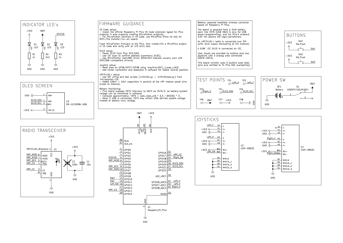 Schematic for the Hack-A-Bot Pi Pico controller